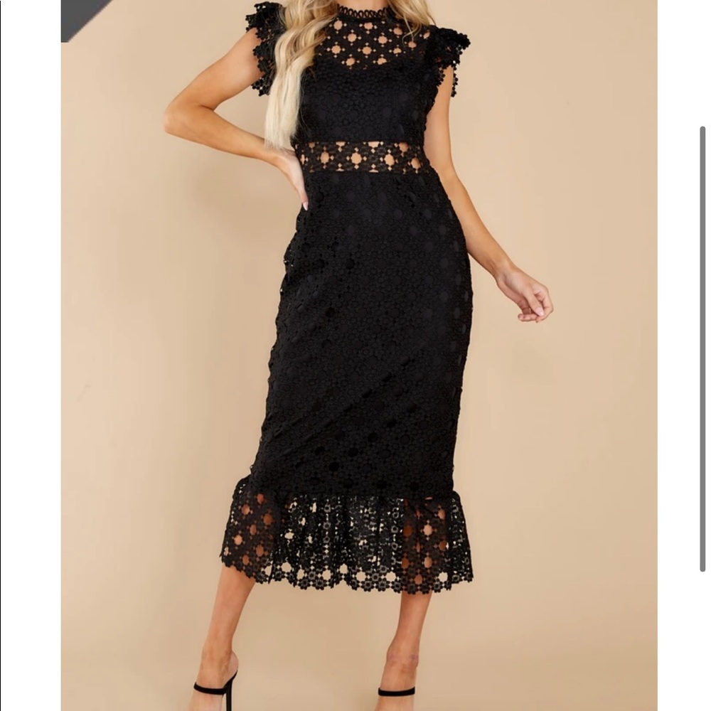 Red Dress Boutique crochet midi dress